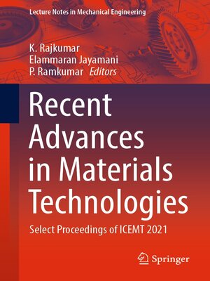 cover image of Recent Advances in Materials Technologies